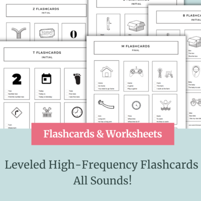 Leveled Articulation Therapy Flashcards: Using High-Frequency Words